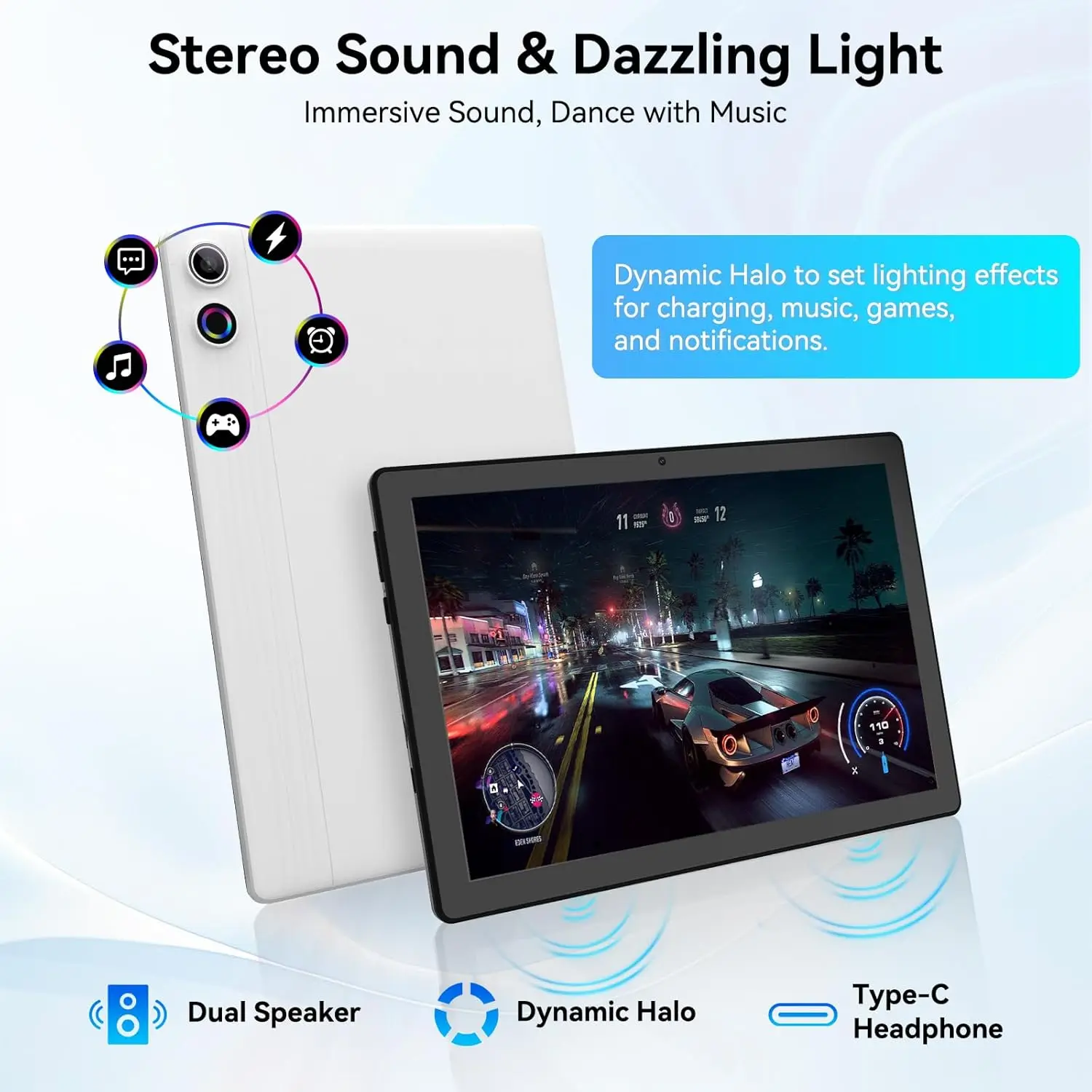 AEEZO A7 10.1 pollici Android 14 Tablet 16GB RAM 128GB ROM processore Octa-Core 6800mAh Berrty Widevine L1 WiFi6 Tablet Dual Camera