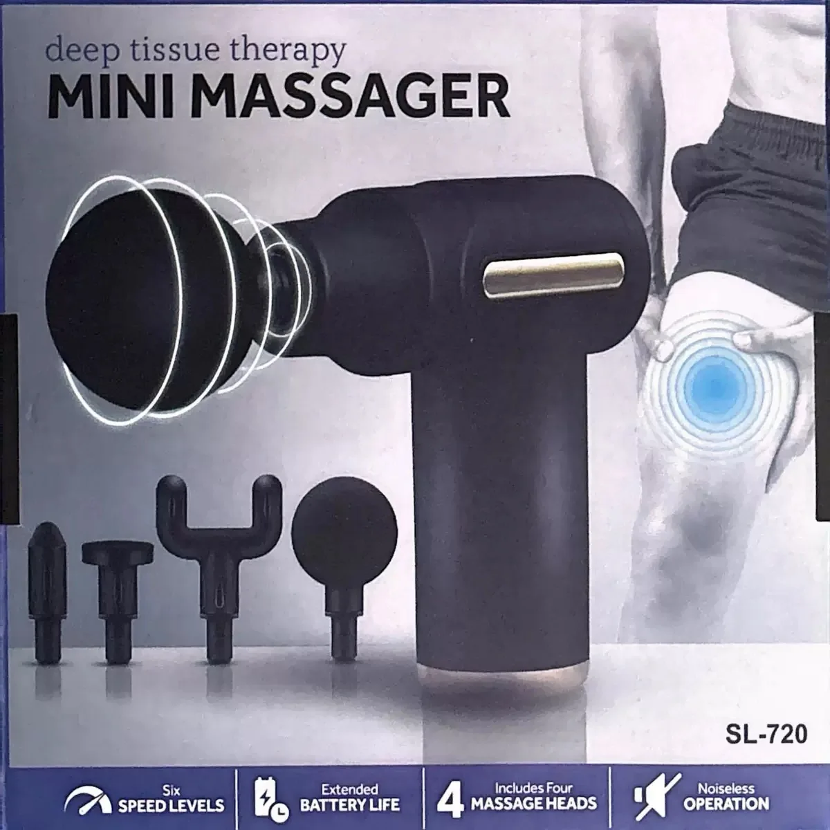 

Portable fascia gun vibration massager, for deep fascia muscle relaxation, neck massager, electric fitness equipment, noise-redu