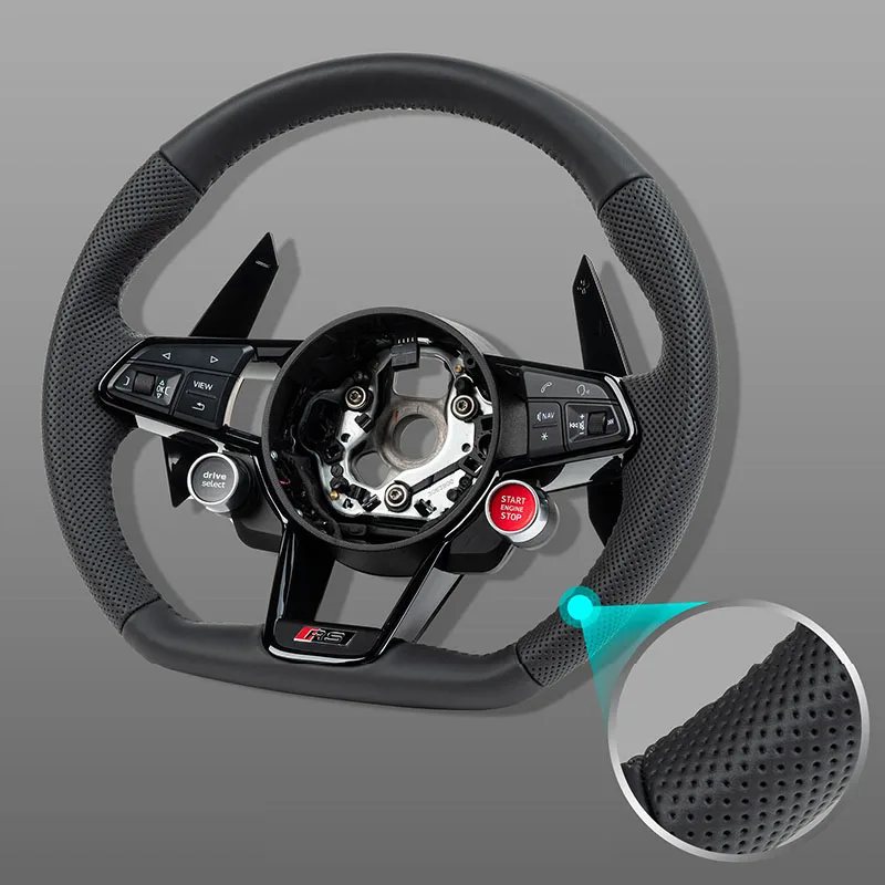 R8 steering wheel Fit for Audi A4 S4 A5 S5 A6 S6 A7 S7 replacement carbon fiber or leather or Alcantara Modification upgrade