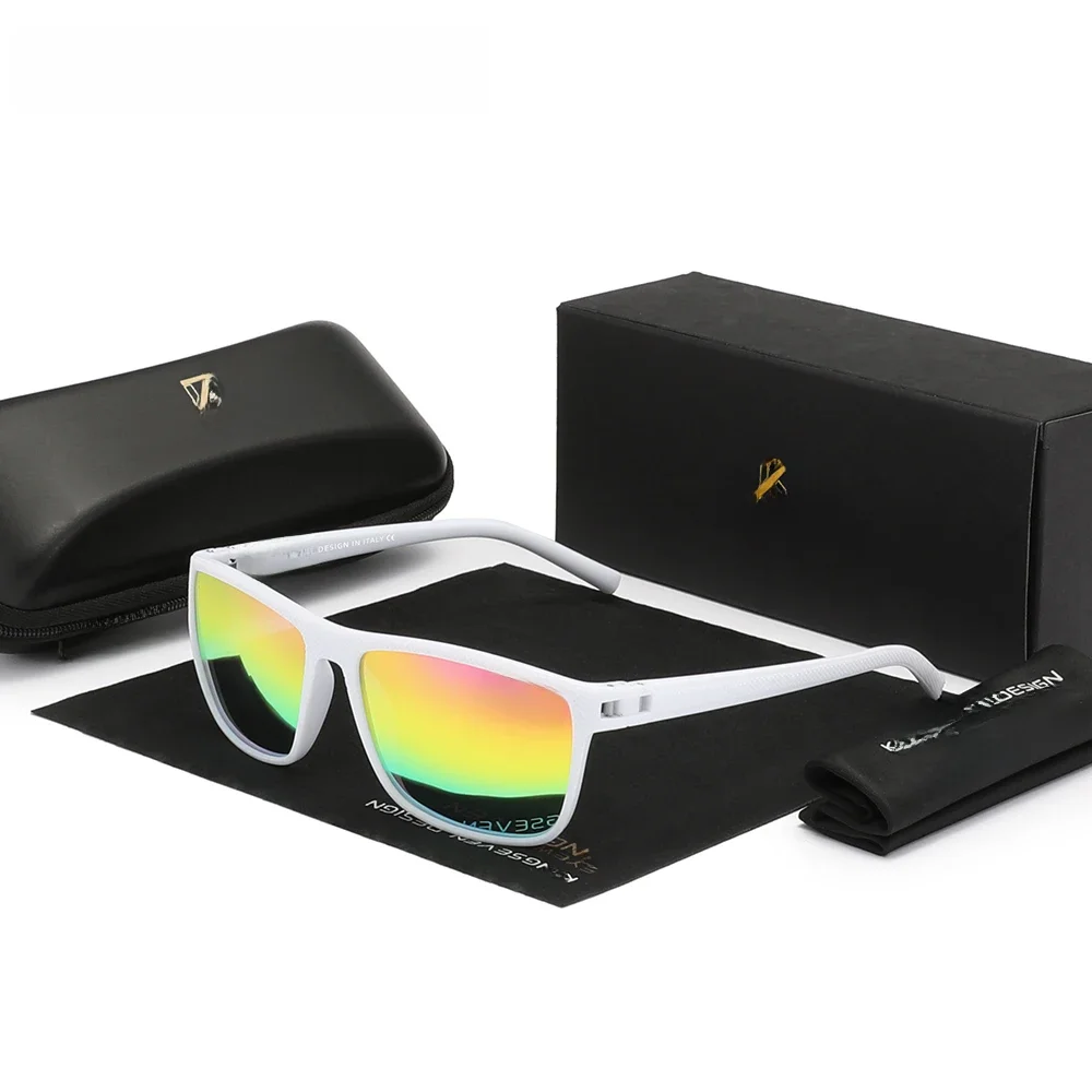 KINGSEVEN Neue Polarisierte Sonnenbrille für Damen, Klassische Quadratische Fassung, Sonnenbrille für Herren, Outdoor-Reise 755