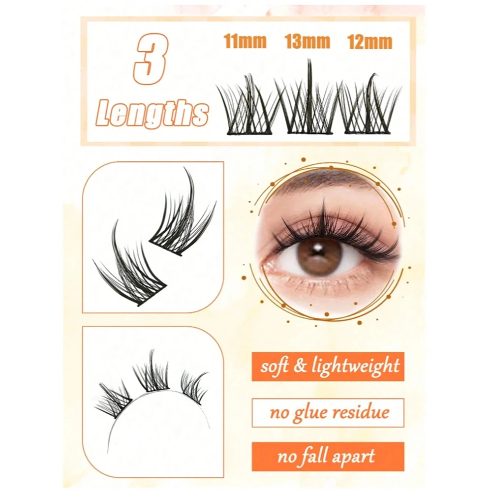 5 Pairs Cat Eye Lashes Manga Lashes 3D Fluffy Natural Look Faux Mink Eyelashes (The Best Gift For Party Performances)