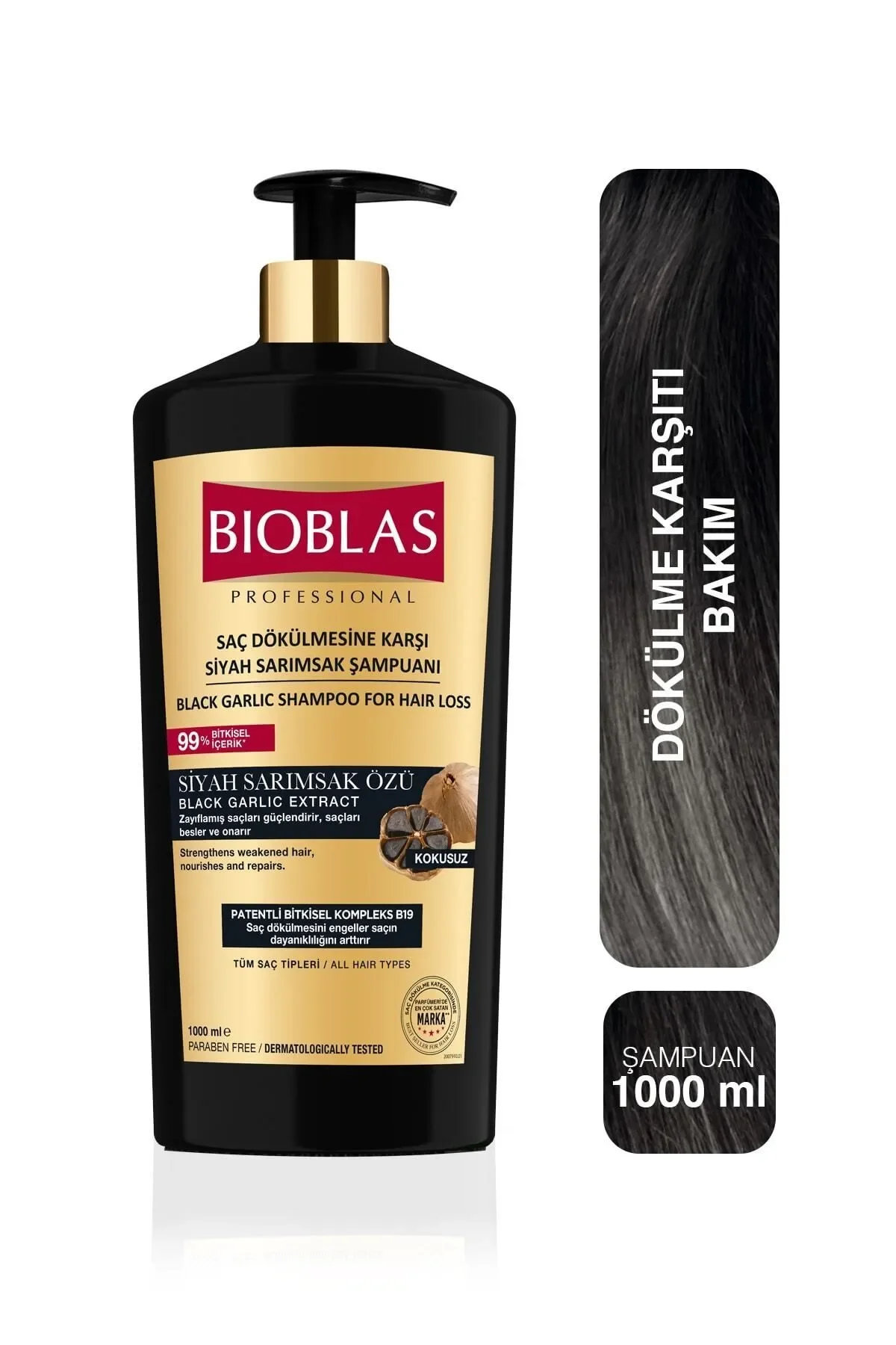 

Bioblas Black Garlic Shampoo 1000 Ml Intensive Formula Against Hair Loss