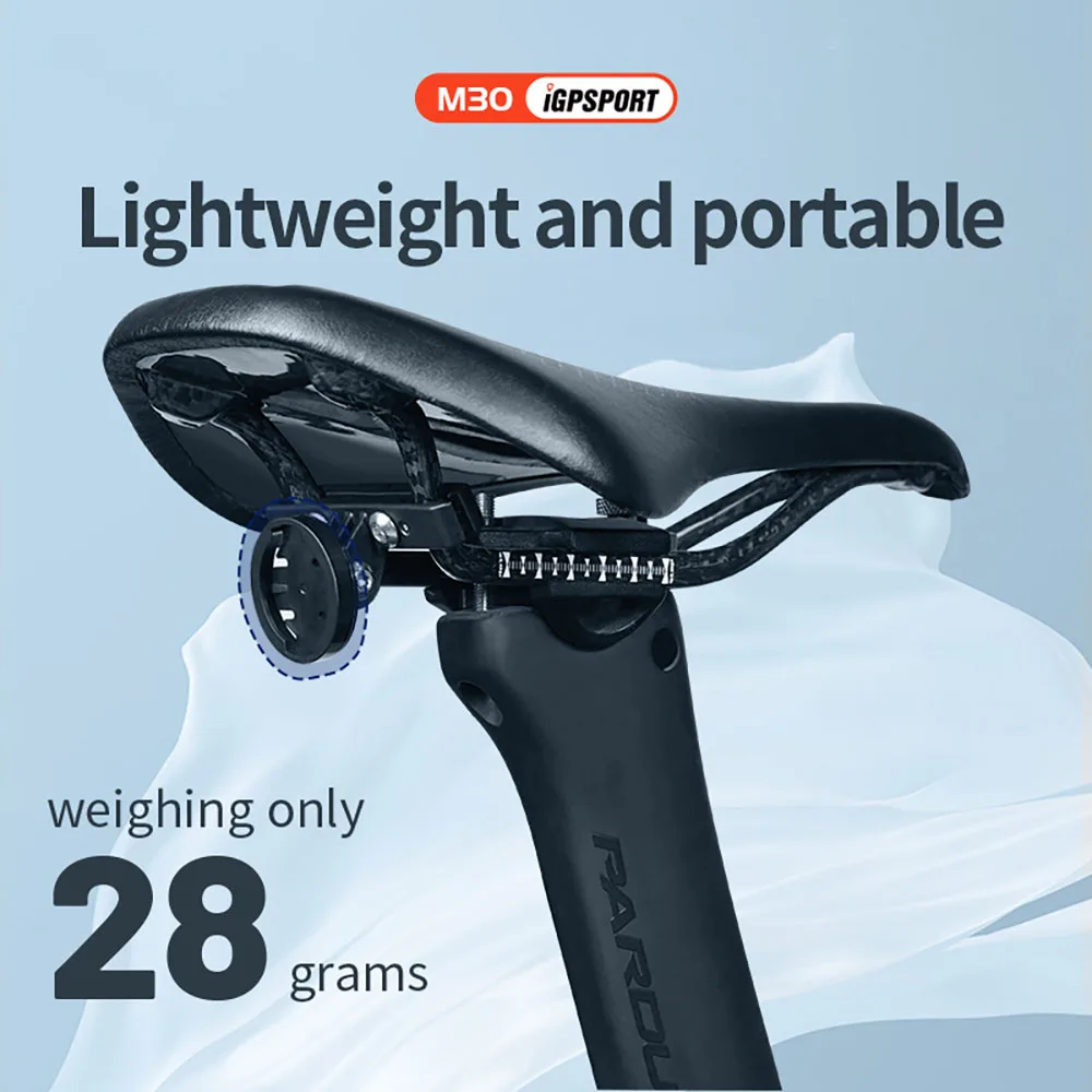 iGPSPORT M30 Bike Saddle Mount MTB Cycling Bike Seat-post Lamp Bracket Holder for Bicycle Tail Light Radar Tail Lamp SR30 TL30