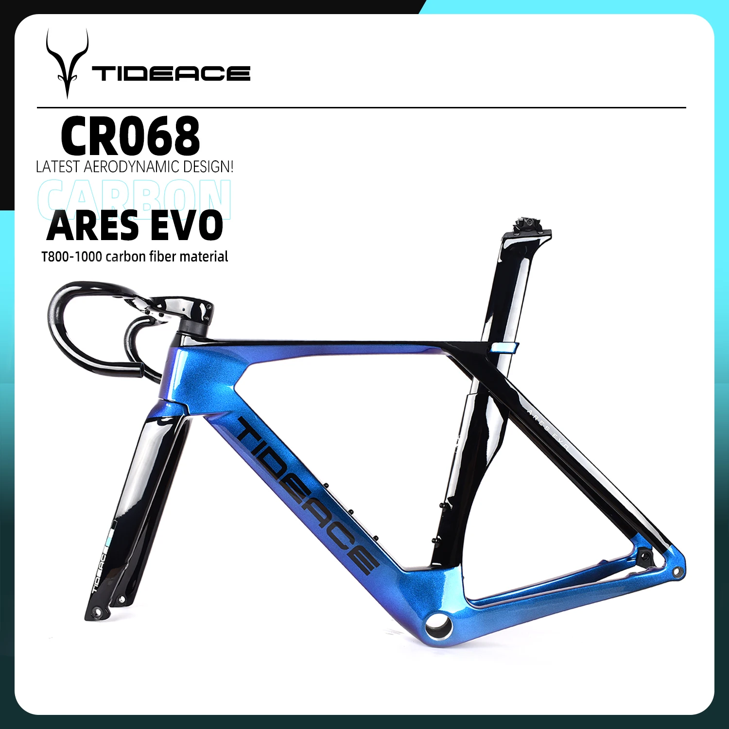 T47 Thread EPS T1000 Carbon Fiber Road Bike Frame Disc Brake 700x32C All Internal Cable Race Bicycle Carbon Frameset