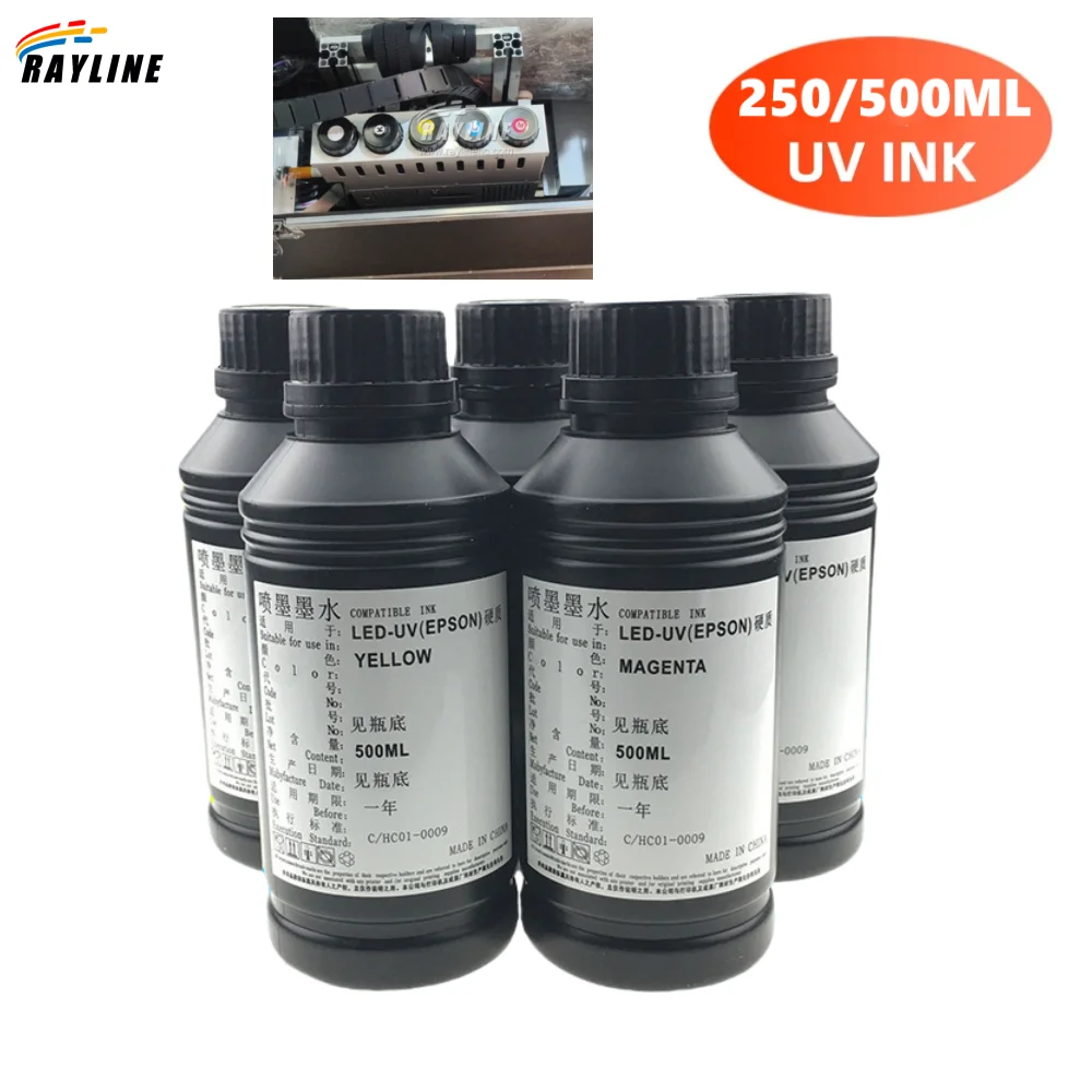 

5PCS UV Ink For Epson 1390 1400 1410 R280 R290 R330 L800 L805 L1800 XP600 TX800 For DX4 DX5 DX6 DX7 Printhead UV Printer