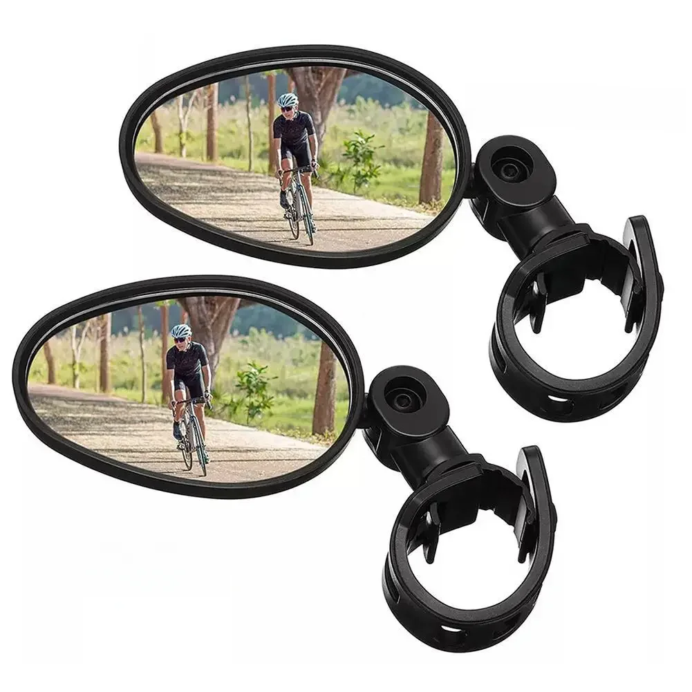 AliExpress 2pcs Bike Rearview Mirror 360° Adjustable Rotatable Handlebar Convex Mirror Safe Wide Angle For