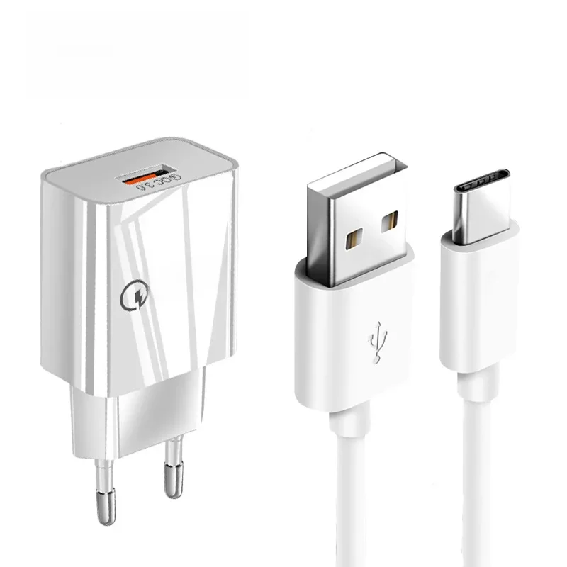 Chargeur de téléphone portable USB, adaptateur mural rapide, câble USB type-c, pour Samsung Galaxy A52 S20 FE Note 20 Ultra Plus A51 A71 A21S QC 3.0
