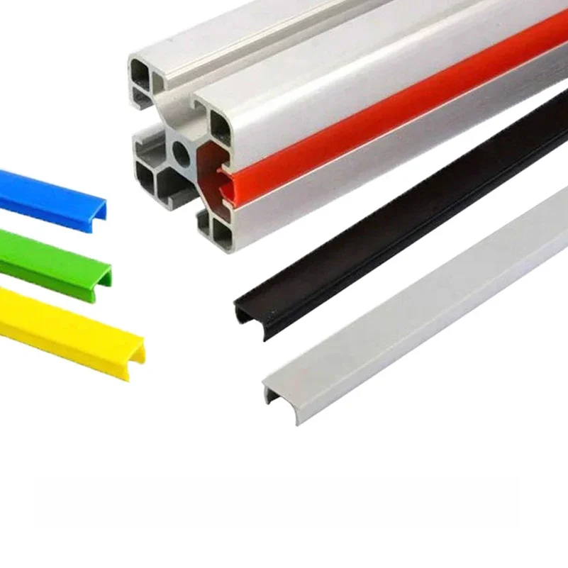 Couvercle de fente rigide de 6mm/8mm/10mm, 20 pièces, chaque longueur 500mm, support de panneau à joint plat pour profil en aluminium ue série 20/30/40/45