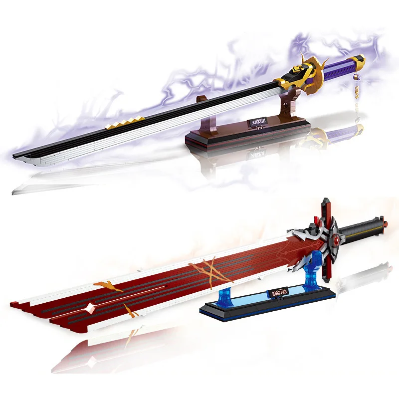 

Technical Nichirin Samurai Sword Weapon Demon Slayer Magic Blade Model Building Blocks Ninja Knife Bricks MOC Toys For Kids Gift