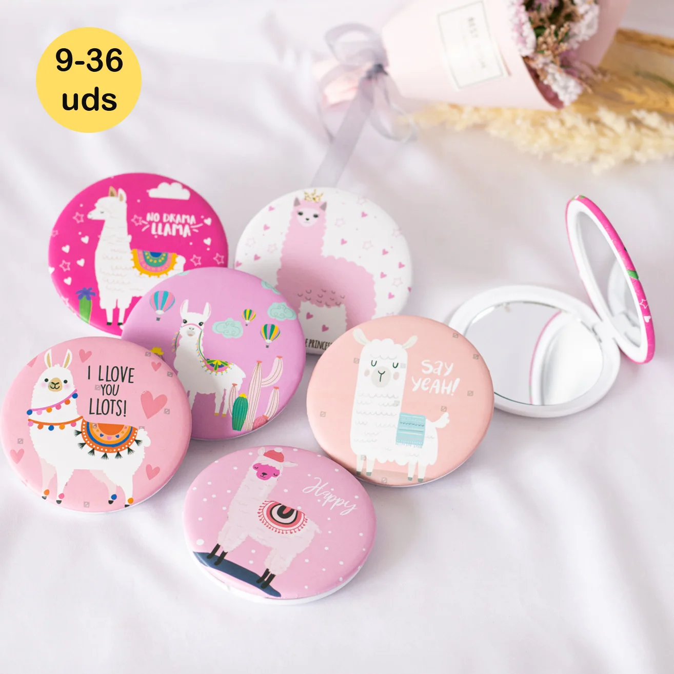 9-36 pcs/lot Flame Mirrors Pocket Mirrors Original Guest Wedding Gifts Guest Christening Details Guest Wedding Reminders Wedding ideas Gift Store