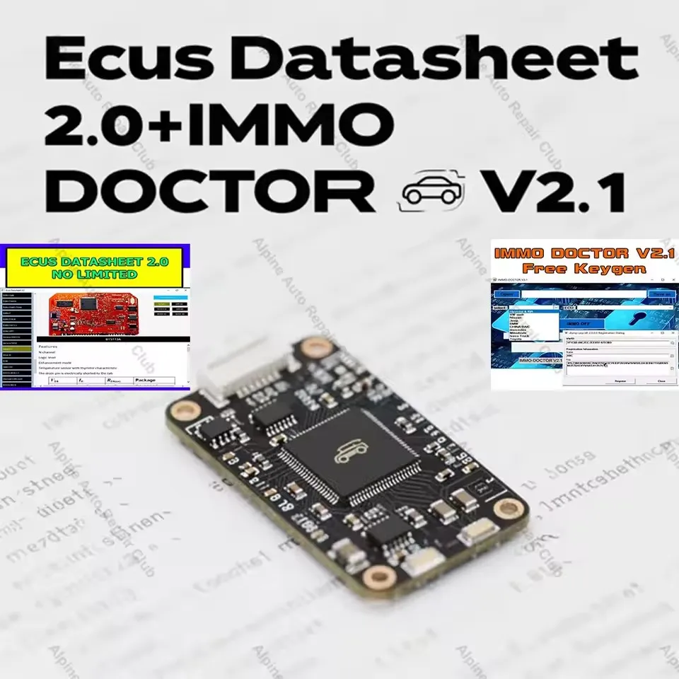 

IMMO DOCTOR V2.1 & ECU Repair Software & PCB Schematics Kit — автомобильный блок питания ECU 2.0 с электронными компонентами и диагностическим инструментом