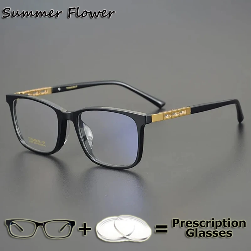 

Prescription Glasses Men Eyewear Acetate Eyeglasses Frames Myopia Blue Light Shield Color Change Lens Women Spectacles Gafas