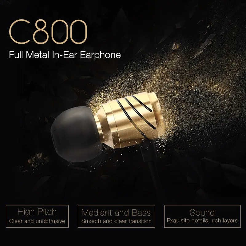 GGMM سماعات ستيريو باس داخل الأذن 3.5 ملم سماعات أذن سلكية معدنية HIFI سماعة أذن مع ميكروفون للهواتف الذكية