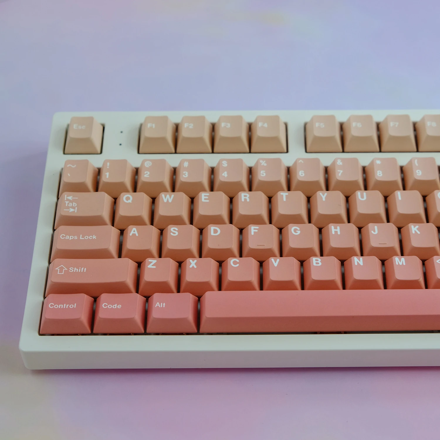 120 Keys Blush keycaps Cherry Profile Gradient Pink Keycap PBT Dye Sublimation Mechanical Keyboard Keycap MX Switch 1.75U Shift