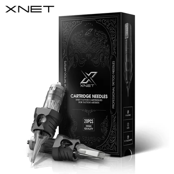 XNET Aurora Cartridge Tattoo-Nadeln RL/RM/RS Einweg-Silikon-sterilisierte Sicherheits-Tattoo-Nadeln für Tattoo-Maschinengriff, 20 Stück