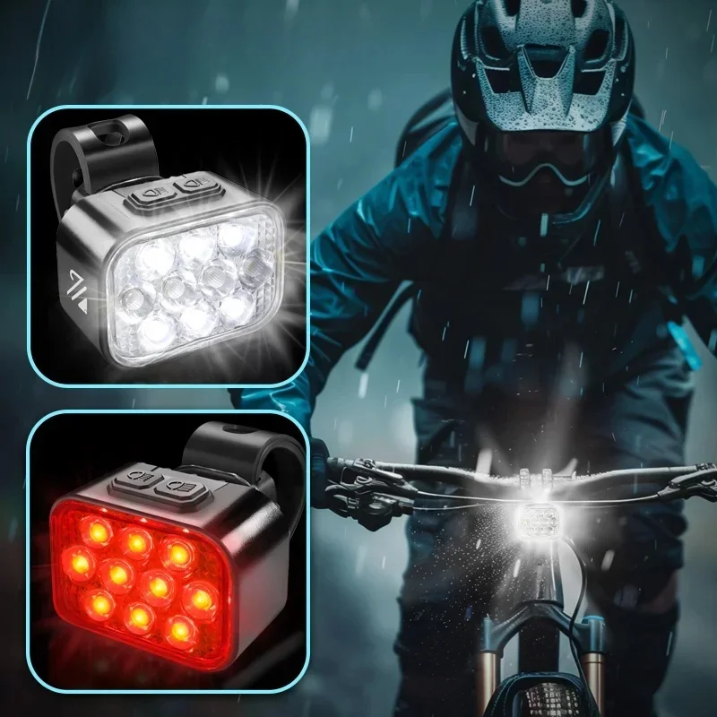 AliExpress NONE BUCKLOS USB Charge Bicycle LED Headlight Taillight Lightweight Bike Front Rear Lamp Waterproof Tail Lights Cycling Flashlight