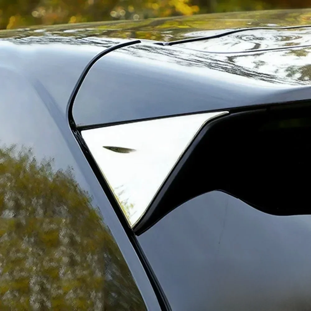 Chrome Rear Window Tailgate Spoiler Cover Trims For 2021 2022 2023 2024 2025 Toyota Yaris Cross