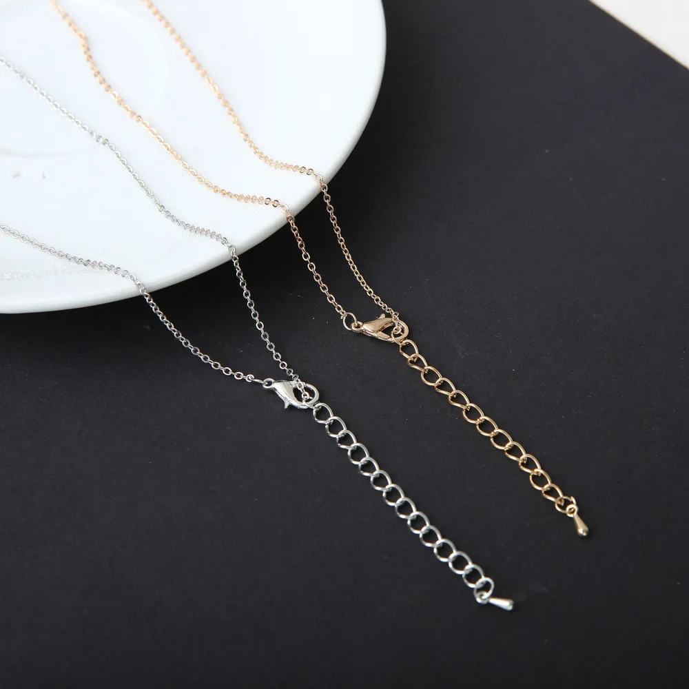 Wu\'s 2022New European and American Women\'s Fashion Models Simple  Necklace Niche Popular Moon Star Collarbone Chain Bohemian