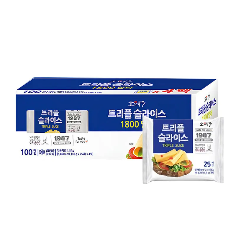 Dongwon-triple rebanada de queso, Sour and wood, tienda oficial, 1,8 kg (multi)