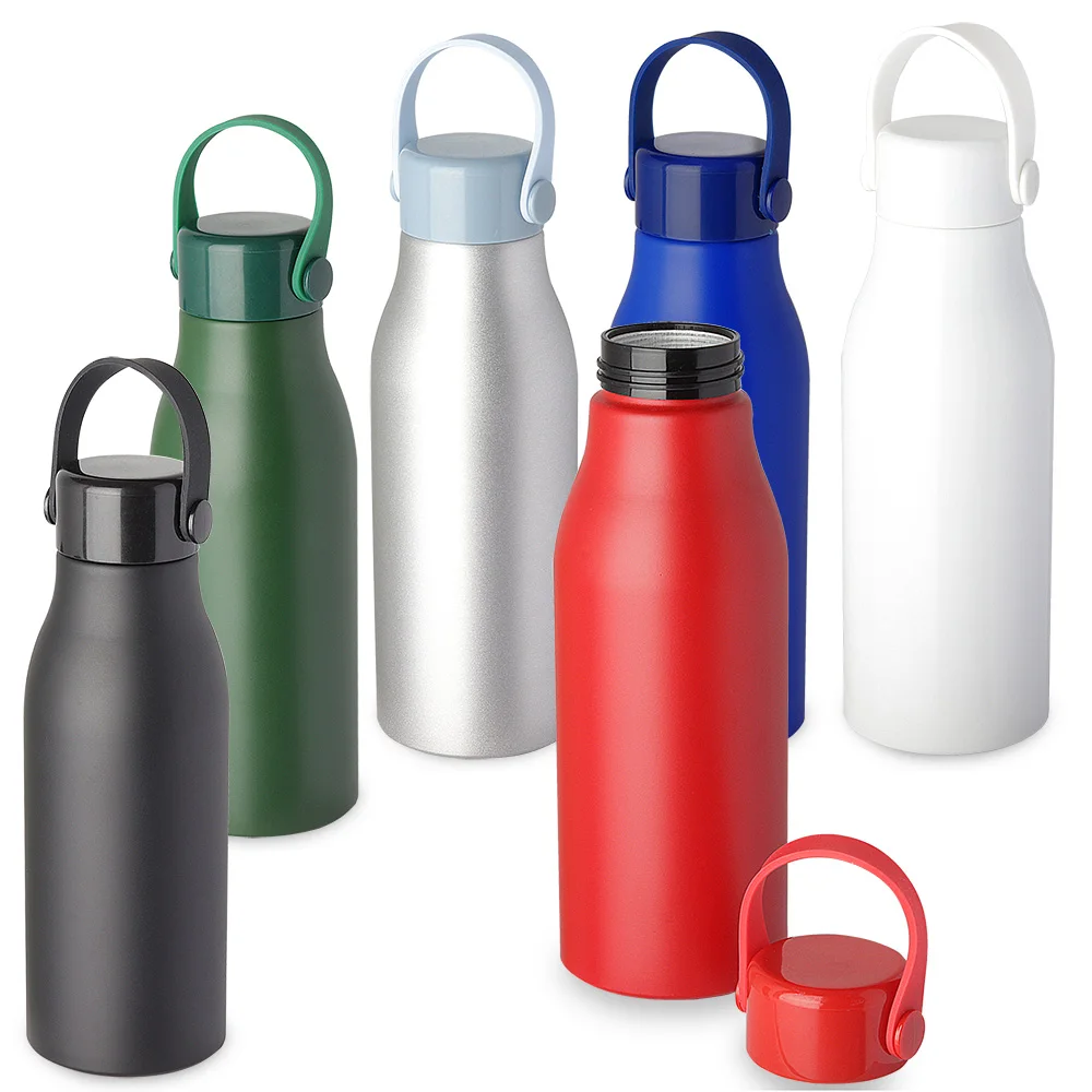 Aluminum Bottle Squeeze Bottle Aluminum Bottle, plastic lid with handle in the color of the product. Capacity of 550ml, painting FOSC