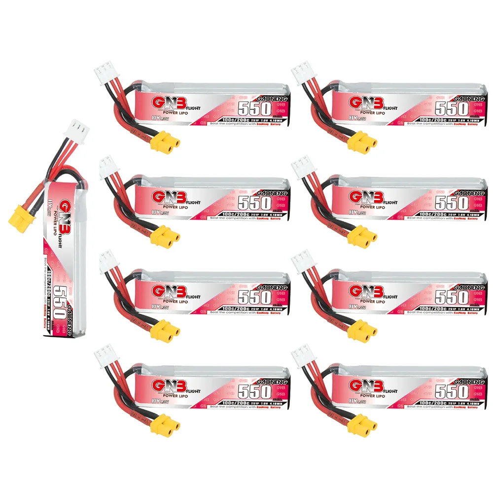 GNB 2S 7,6 V 550 mAh 100C/200C HV Lipo Batterie Für Happymodel FPV Racing Cine Whoop BetaFPV RC Drone Mit XT30U-F Stecker