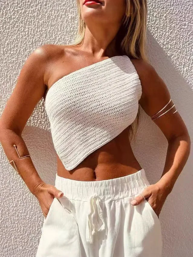 

Женский вязаный крючком топ-камизоль ручной работы без рукавов в стиле бохо для пляжного отдыха, вязаная накидка на бикини, женская пляжная одежда