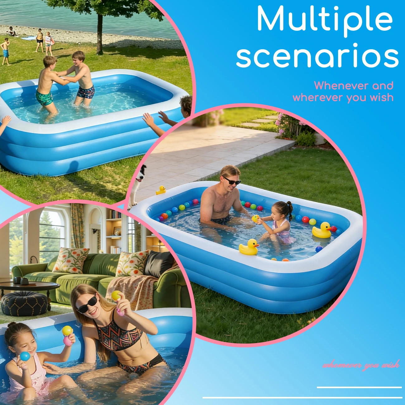 Inflatable Pool for Kids and A - đánh giá và giá Kids Outdoor Water