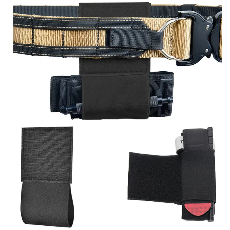 Support de garrot élastique tactique, pochette EDC, porte-plaque, plate-forme de poitrine, gilet, ceinture, sac à outils de survie, support de rangement sécurisé