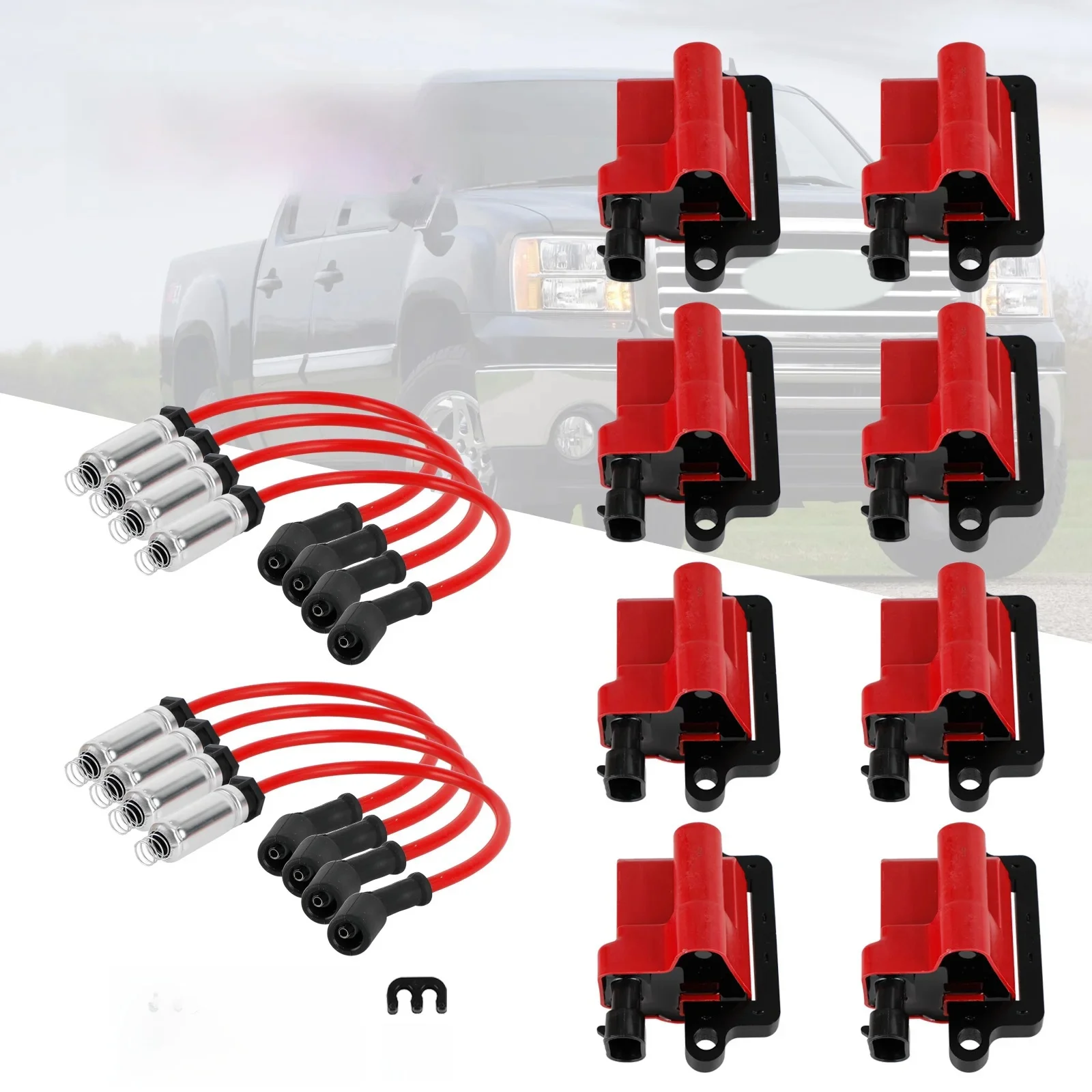 Artudatech 8x D581 vierkante bobines Ultrahoge en bougiekabels 3859078   Voor GMC auto-accessoires - afbeelding 2