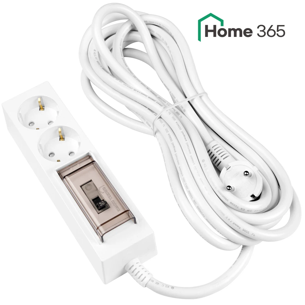 Domestic High Capacity 4000w Multi-outlet 2-gu 5m White