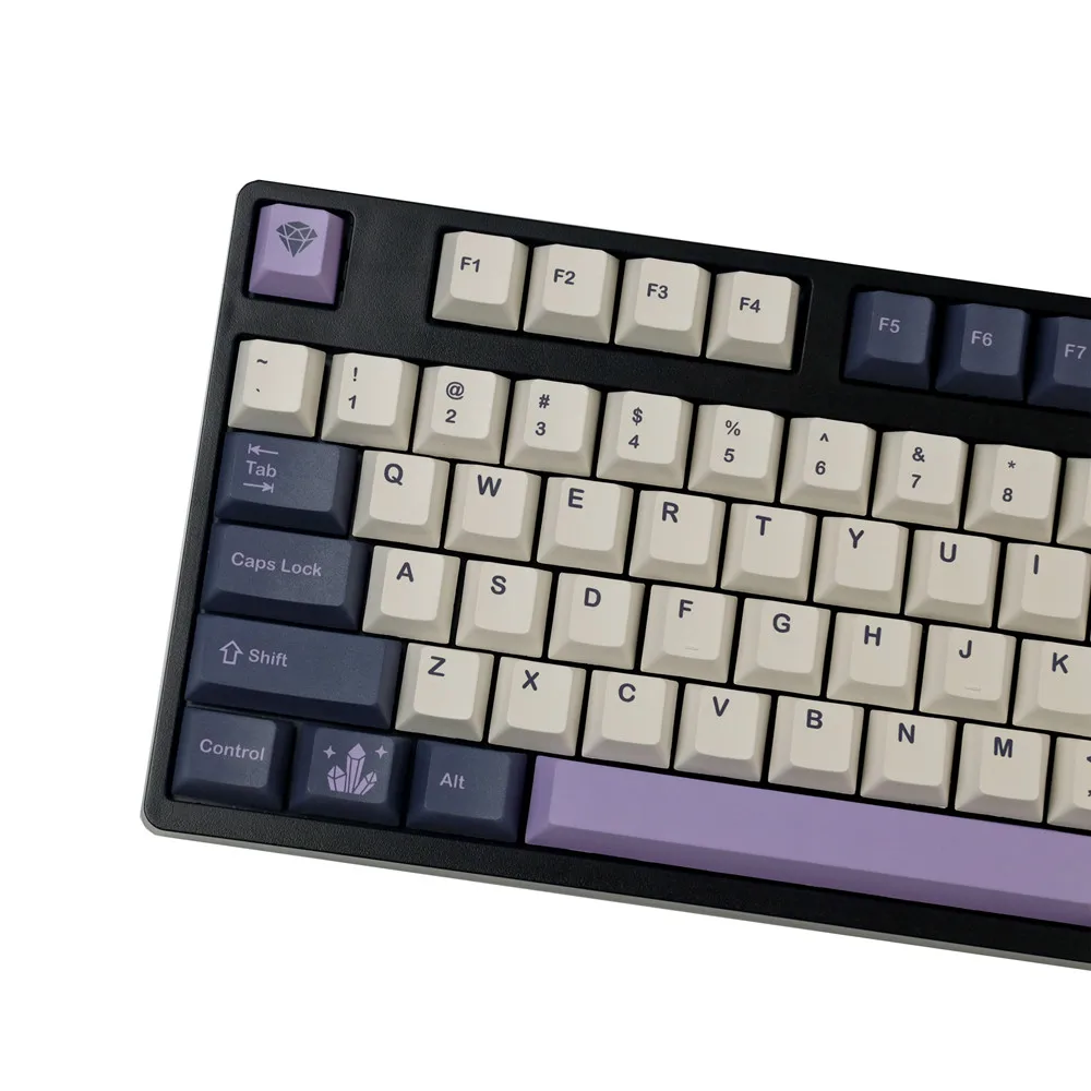 GMK Amethyst Keycaps, 138 Keys PBT Keycaps Cherry Profile DYE-SUB Personalized GMK Keycaps For Mechanical Keyboard