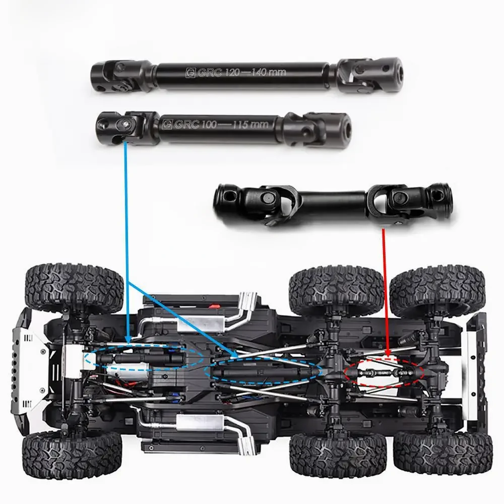 G2 Heavy-duty CVD Antriebswelle Metall Universal Joint für Trax TRX-4 TRX-6 G63 6*6 RC Kriechen auto Modifikation Teile