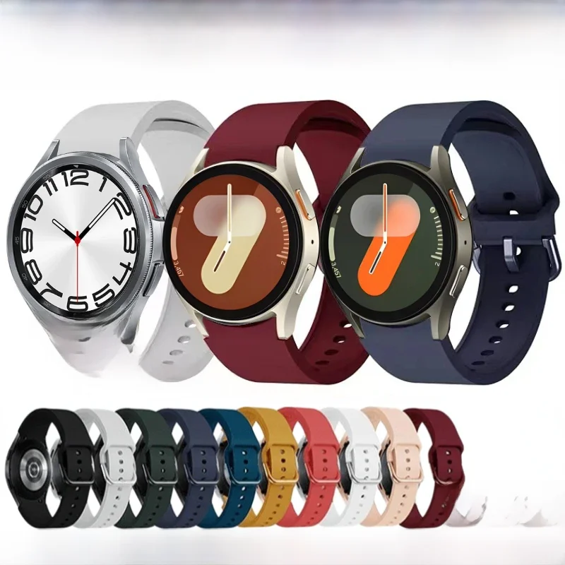 20mm Silikon armband für Samsung Galaxy Uhr 7/6/5/4 40mm/44mm Original No Gap Armband für Galaxy