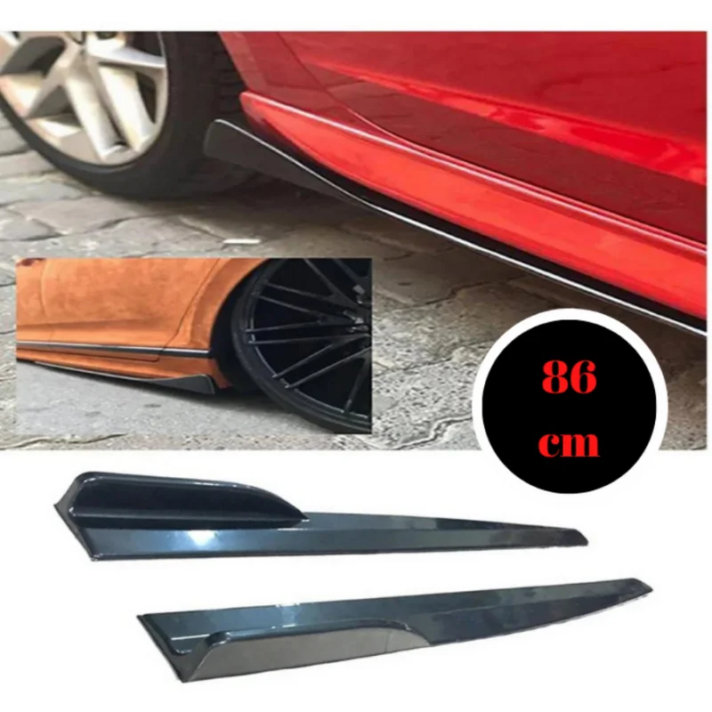 For Alfa Romeo Giulietta Car Side Skirt Rocker Splitter Winglet Wing Bumper Lip 2 Pcs 86 Cm Car Accessories Black Fiber Look