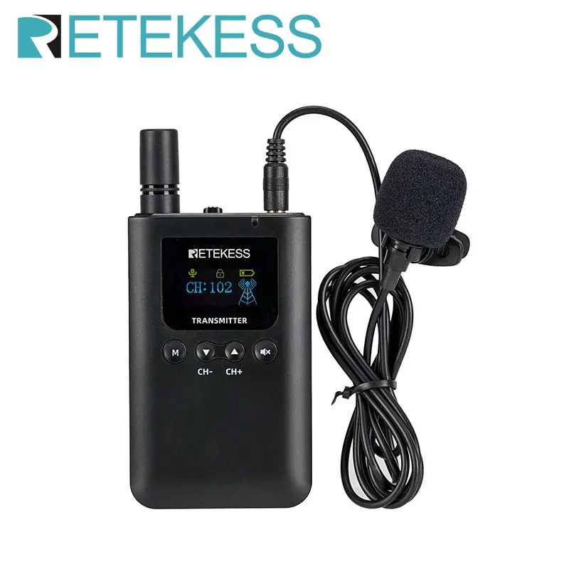 Retekess TT125 Tour Guide Wireless Audio System Radio Guide For  Excursion Church Translation Factory Visiting 1 Transmitter