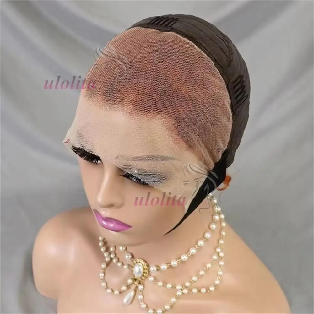 # 350 Pixie Cut Echthaarperücken, orangefarbene Perücke, 13x4 Spitzenperücke, rote, glatte, kurze Echthaarperücken, Echthaarperücke ohne Klebstoff – Detail 11