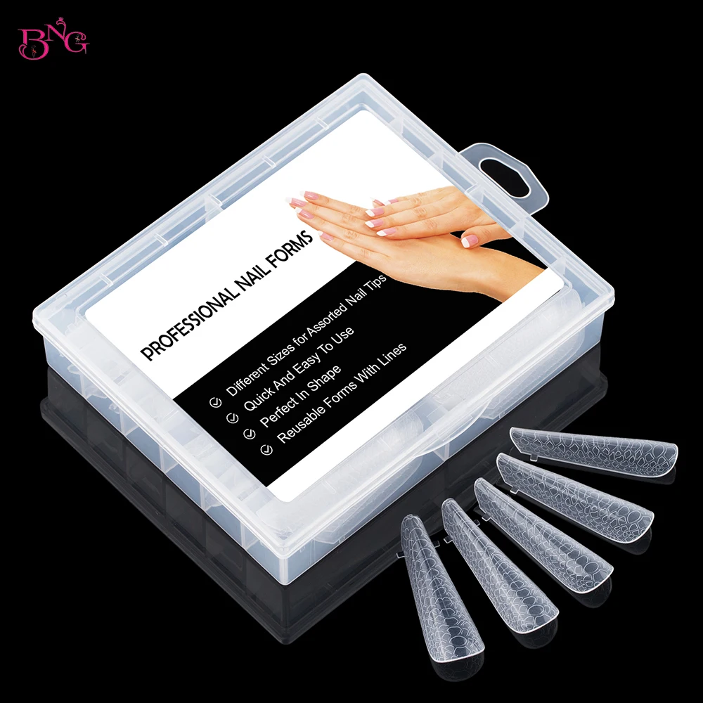 New 3D Dual Forms Nails for Poly Nail Gel Snake Relief Design Top Forms for Extension Acrylic Nail Molds Manicure Tools