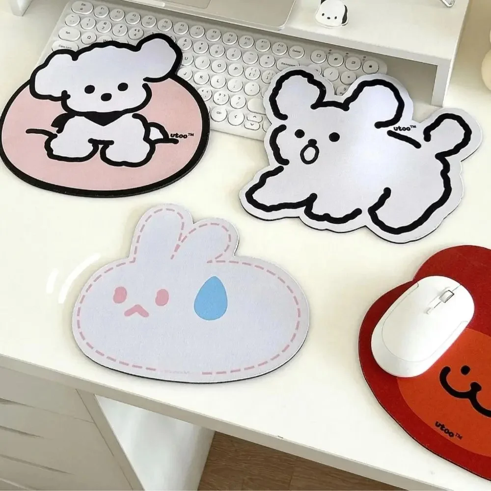 Petit lapin chien tapis de souris anti-dérapant jeu tapis de souris de bureau anti-rayures tapis de souris de jeu pour PC portable bureau décor à la maison