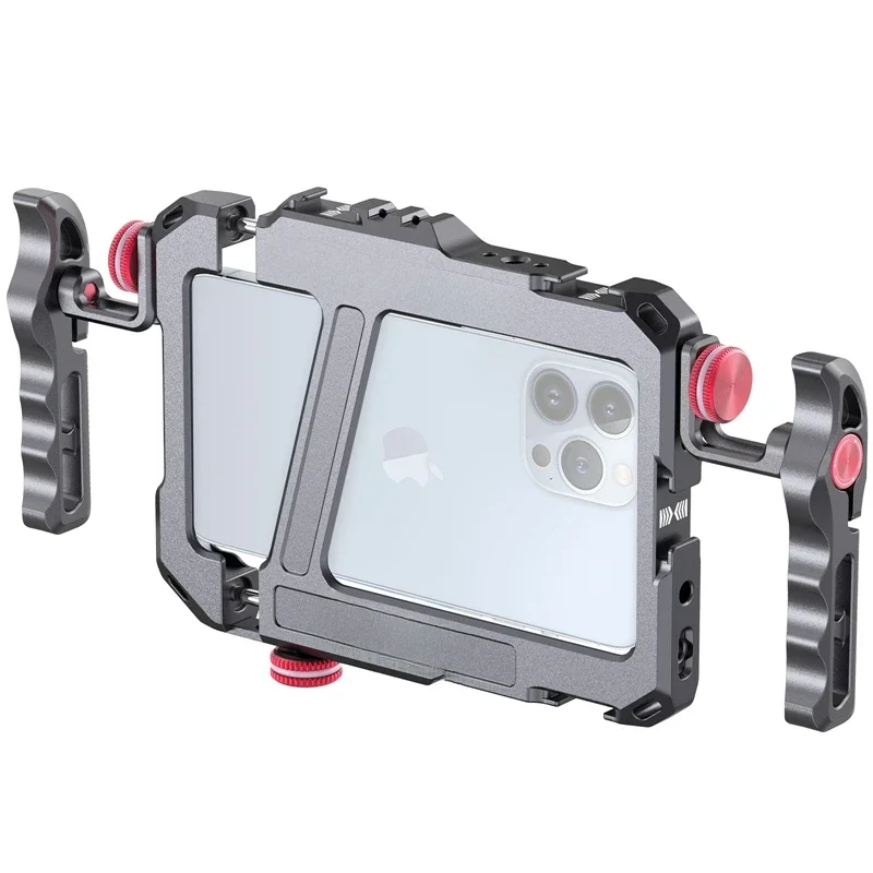 Ulanzi Lino wideo Vlog klatka na telefon z regulowanym uchwytem dla iPhone 15 14 13 Pro Max zimne buty do mikrofonu lampa błyskowa — zdjęcie produktu 7