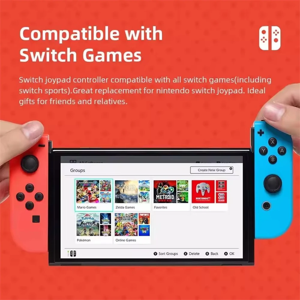

Беспроводной контроллер для Nintendo Switch NS/OLED/LITE, геймпад, джойстик, двойная вибрация, турбо-режим, дистанционное управление, 6-осевой гироскоп, L/R джойпады