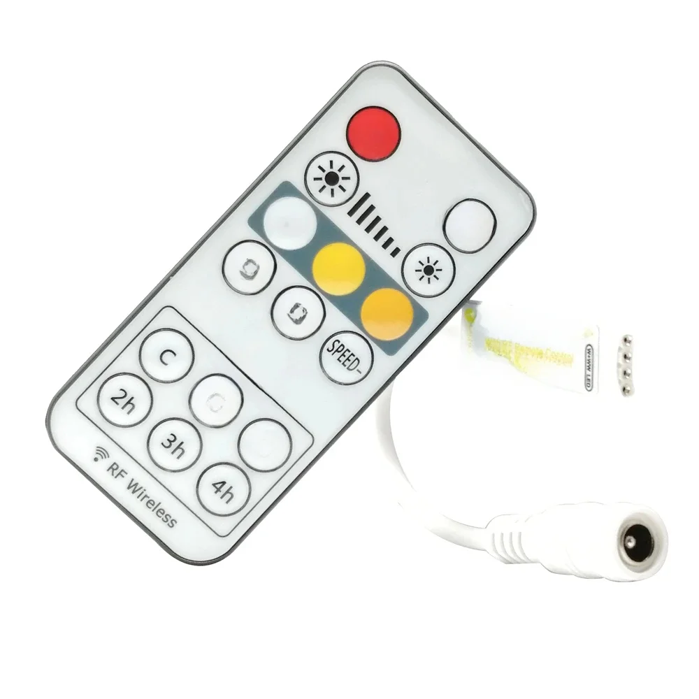DC5-24V 16Key RF CCT Mini Led Controller Dimmer Wireless Remote For 4PIN 5050 RGBW Strip Light With Function Timing Speed Adjust — zdjęcie 2
