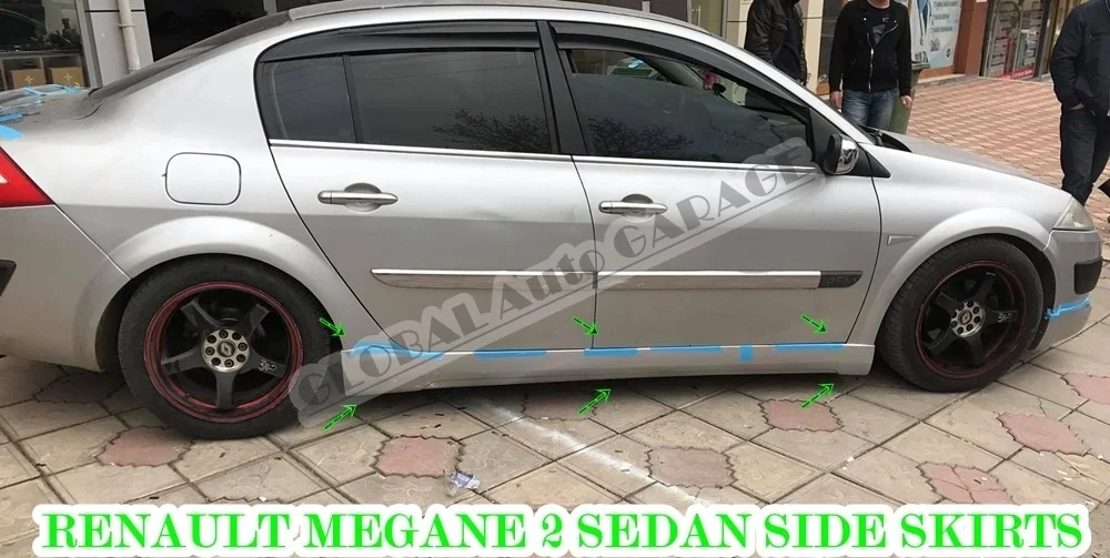 

For Renault Megane 2 Sedan Side Skirt Threshold 2002-2008 Sill Trim Car Styling Auto,Universal Spoiler Mud Flaps Lip Splitter