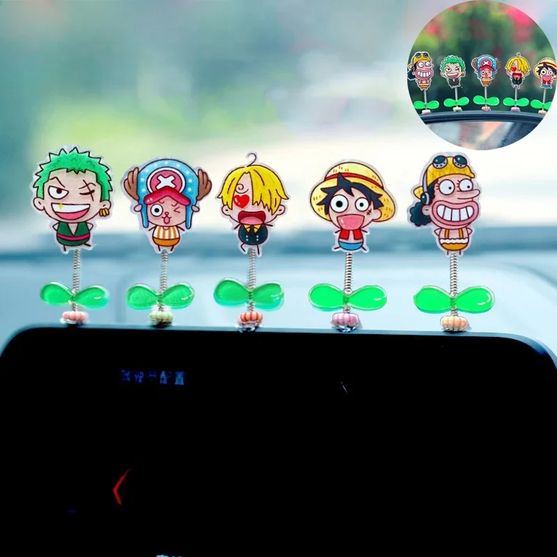 AliExpress Bandai ONE PIECE Car Interior Decoration Anime Luffy Auto Center Console Ornaments Bike Motorcycle Helmet Decor Car Ornaments Jewelry