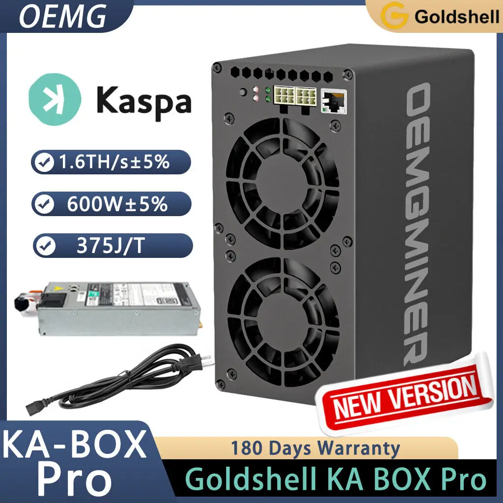 

AD BUY 2 GET 1 FREE Goldshell KA Box Pro Kaspa Miner 1.6TH/s 600W Home Mining with PSU