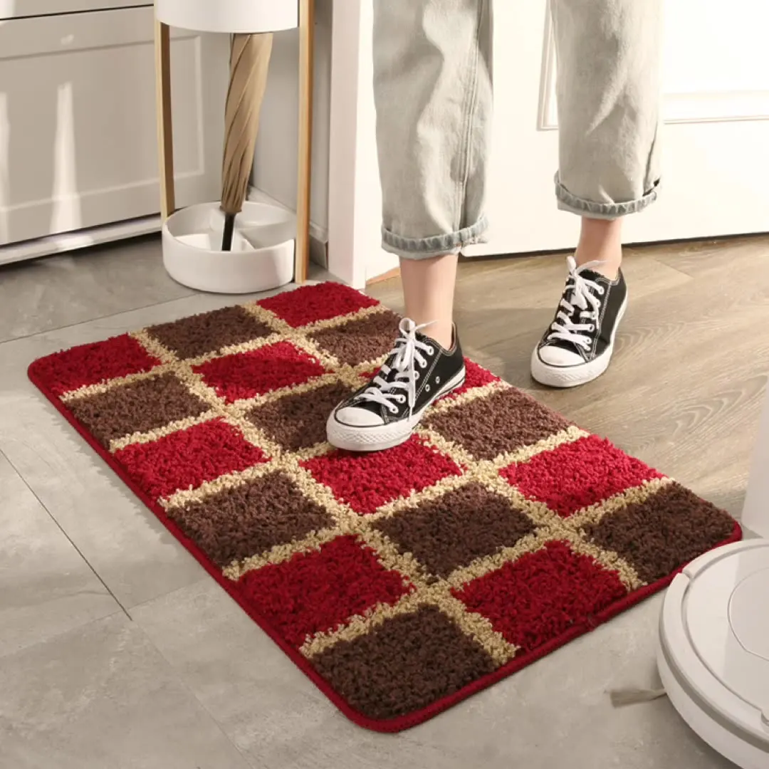 

Entrance Doormat Outdoor Flocking Welcome Indoor Bathroom Carpet Floor Mat Anti-Slip Bedroom Hallway Room Rugs for Living Room