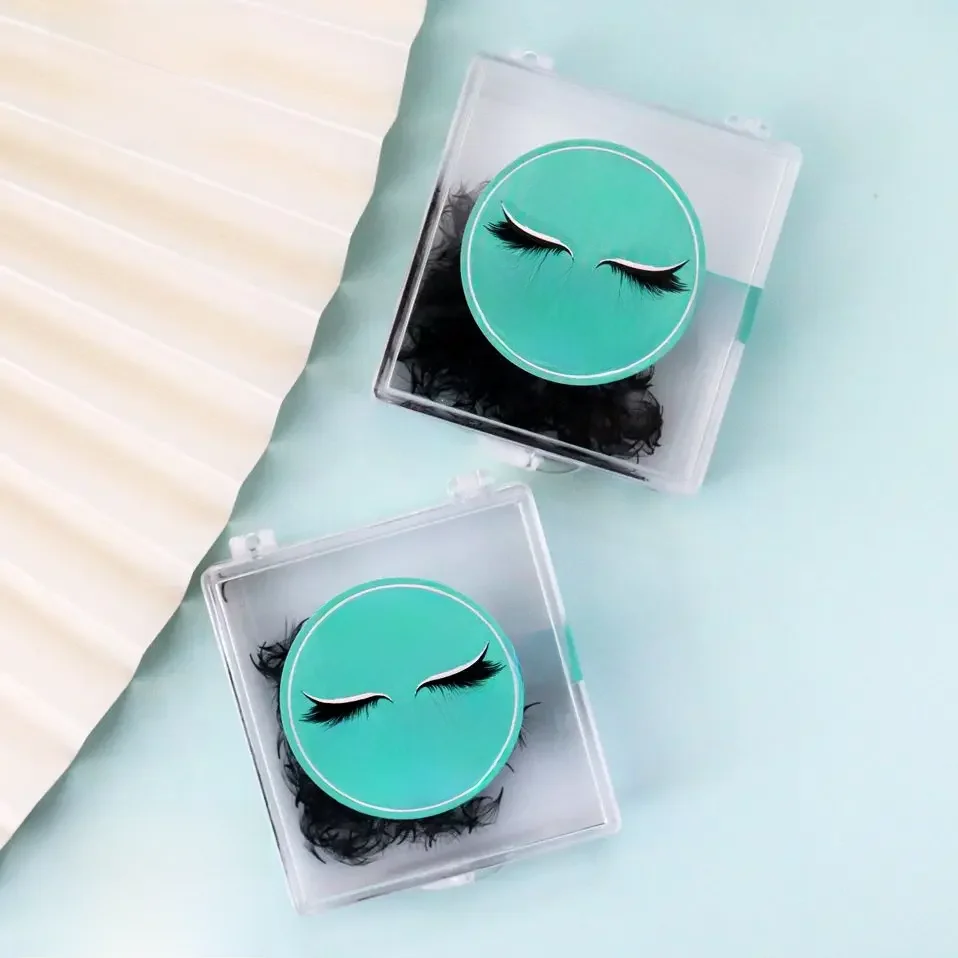 Massenwimpern, vorgefertigter Fächer, kurzer Stiel, 500 Fächer, russische Volumenwimpern, vorgefertigte Fächer, Volumenwimpern, individuelle Wimpernverlängerung