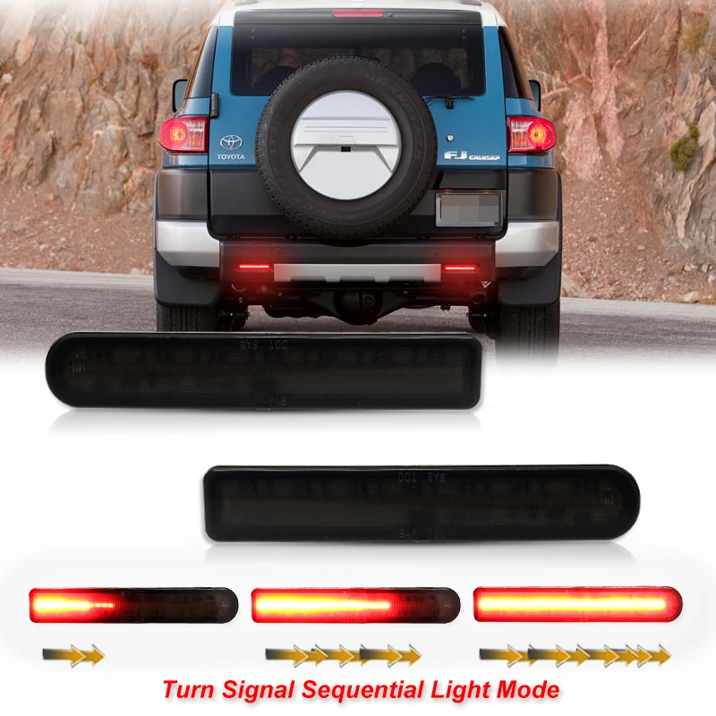 

LED Car Rear Bumper Light For Toyota FJ Cruiser 2007-2017 US Version Reflector Turn Signal Light Stop Brake Lamp Car Accessories
