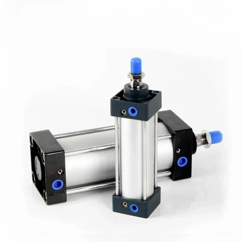 Cylindres pneumatiques standard SC, alésage 32/40/50/63 mm, double action, course 50/75/100/125/150/175/200/250/300/400/500/1000 mm