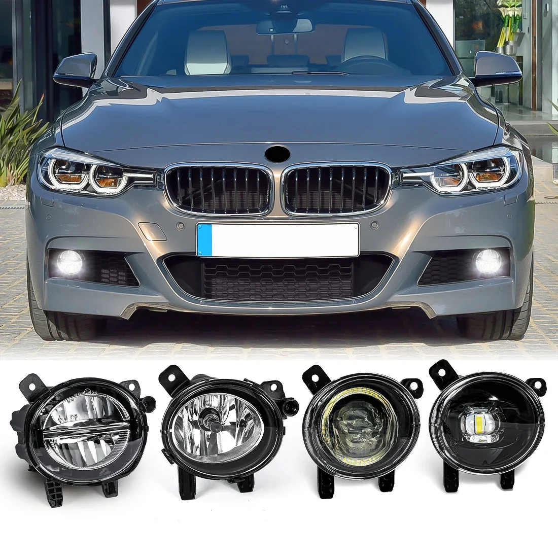 63177315559 63177315560   Voor BMW F20 F21 F22 F23 F30 F31 F32 F34 GT F35 LCI Auto Mistlamp LED Voorbumper Rijden Lichten DRL 12 V - afbeelding 2