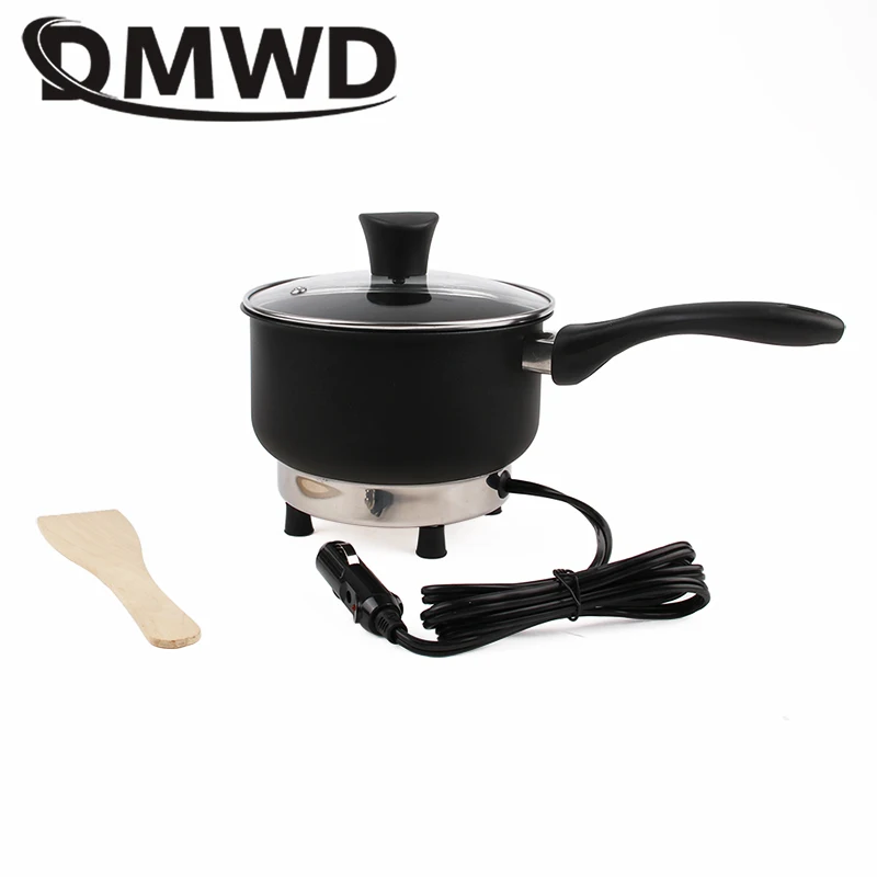 12V/24V Multifunctional Electric Cooking Skillet Mini Rice Cooker Soup Stew Heater Hot Pot Travel Car/Truck Frying Pan Lunch Box